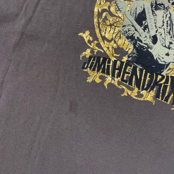 Jimi Hendrix Graphic T-shirt Women Large Brown Short Sleeve Music - Picture 4 of 7